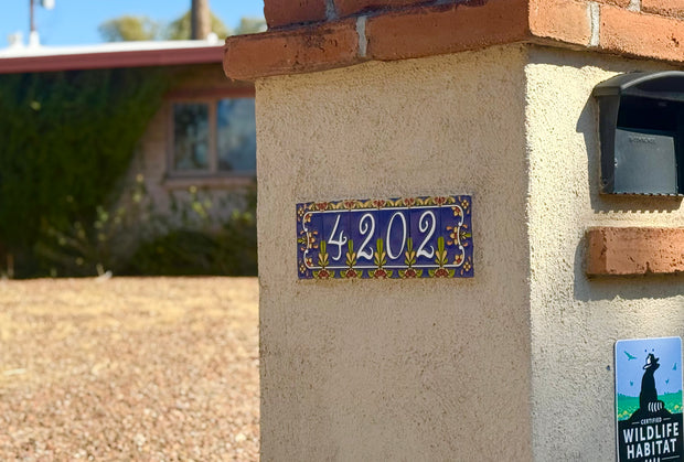 <h2>Hand glazed tile gifts<br/>and address signs<br/>since 1981</h2>