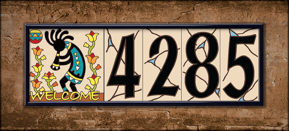 Southwest Adobe Sand House Number Tiles (A)