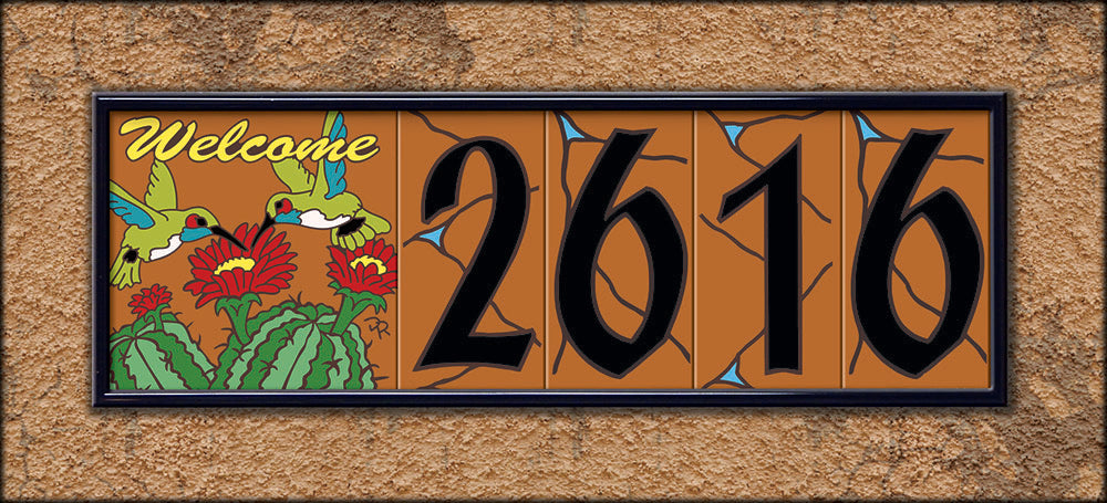 Adobe Terra Cotta Southwest House Number Tiles (R)