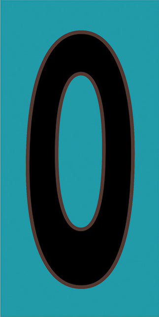 Black on Turquoise House Number Tiles (TQ)