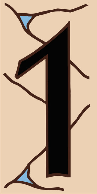 Southwest Adobe Sand House Number Tiles (A)