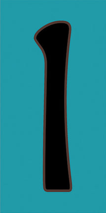 Black on Turquoise House Number Tiles