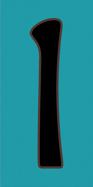Black on Turquoise House Number Tiles (TQ)