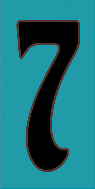 Black on Turquoise House Number Tiles (TQ)