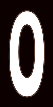 White on Black House Number Tiles