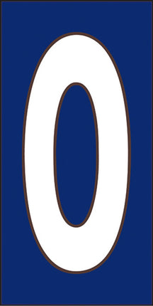 White on Cobalt Blue House Number Tiles