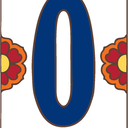 White Talavera Tile House Numbers