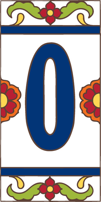 White Talavera Tile House Numbers (TW)