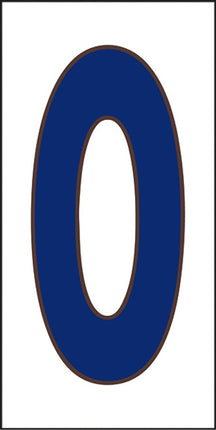 Cobalt Blue on White House Number Tiles