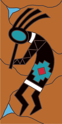 Kokopelli Adobe 3x6 Tile