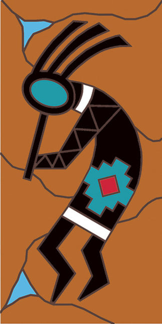 Kokopelli Adobe 3x6 Tile