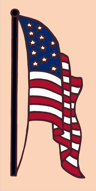 USA Flag 3x6 Tile (1028)