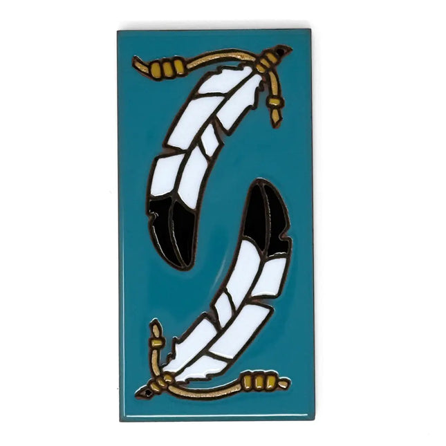 Feathers End Cap Tile - Sand, Turquoise or Brown