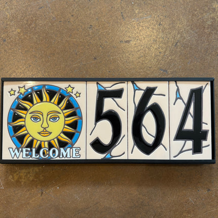 New Style! Lightweight Frame for Tile Address Sign | Fits 3"x6" House Number Tiles
