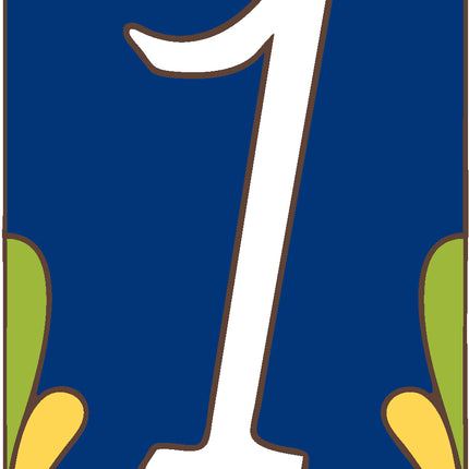 Cobalt Blue Talavera Tile House Numbers (TC)