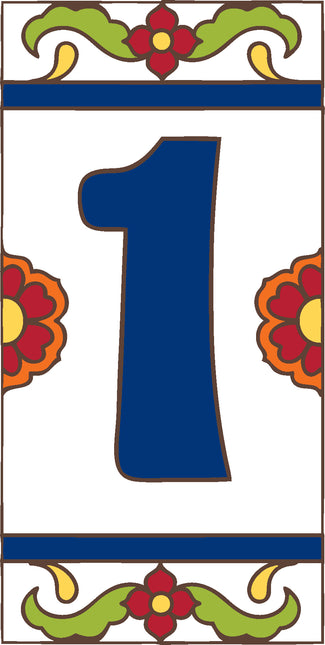 White Talavera Tile House Numbers (TW)