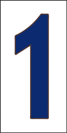 Cobalt Blue on White House Number Tiles