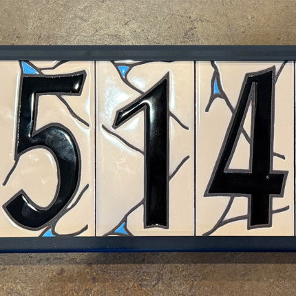 New Style! Lightweight Frame for Tile Address Sign | Fits 3"x6" House Number Tiles