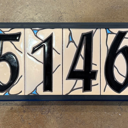 New Style! Lightweight Frame for Tile Address Sign | Fits 3"x6" House Number Tiles