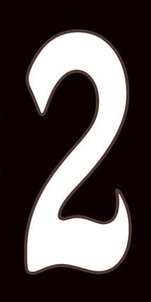White on Black House Number Tiles
