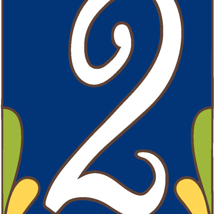 Cobalt Blue Talavera Tile House Numbers (TC)