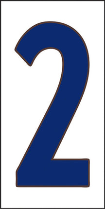 Cobalt Blue on White House Number Tiles