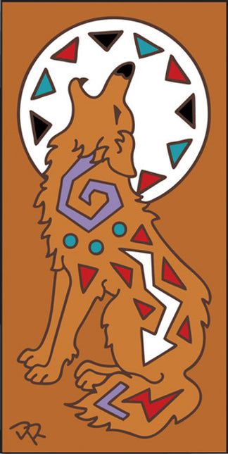 Howling Coyote 3x6 Tile