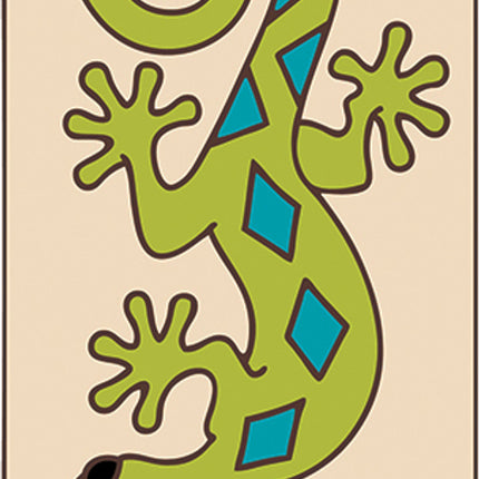 Gecko with Southwest Border End Cap Tile (3031)