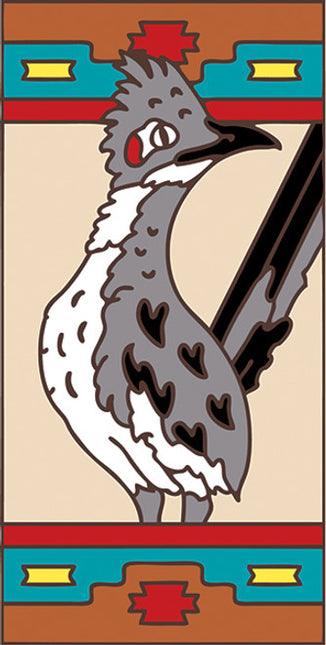 Roadrunner with Southwest Border 3x6 Tile