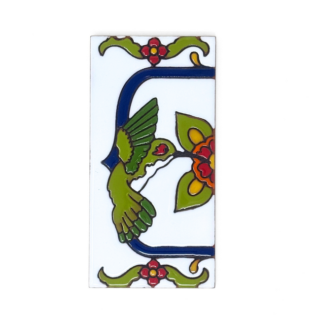 Talavera Tile House Number Mexican Tile Address Sign Hummingbird