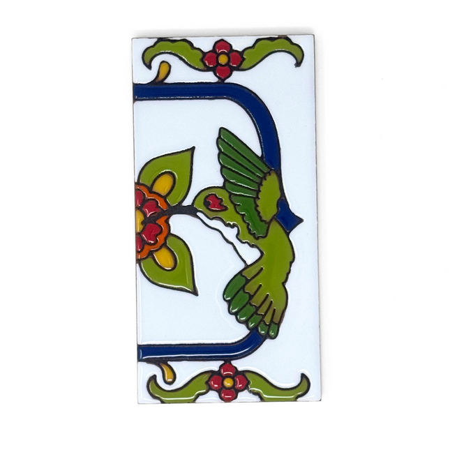 Talavera Tile House Number Mexican Tile Address Sign Hummingbird