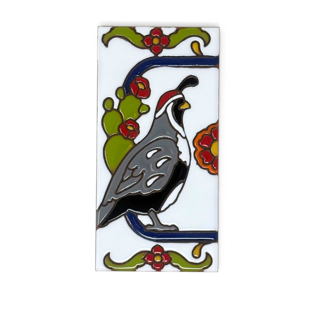 Talavera Tile House Number Mexican Tile Address Sign Quail