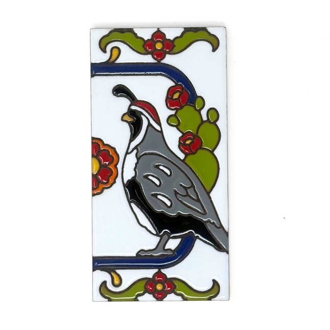 Talavera Tile House Number Mexican Tile Address Sign Quail
