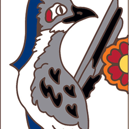 White Talavera Roadrunner End Cap Tile