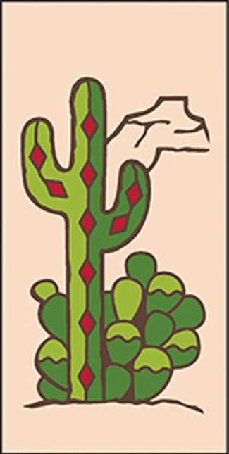Southwest Cactus 3x6 Tile (3101)