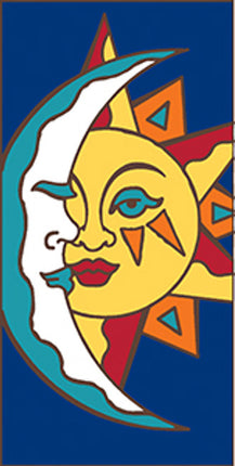 Southwest Sun and Moon 3x6 Tile
