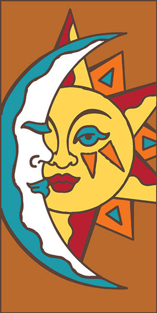Southwest Sun and Moon 3x6 Tile