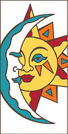 Southwest Sun and Moon 3x6 Tile