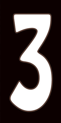 White on Black House Number Tiles