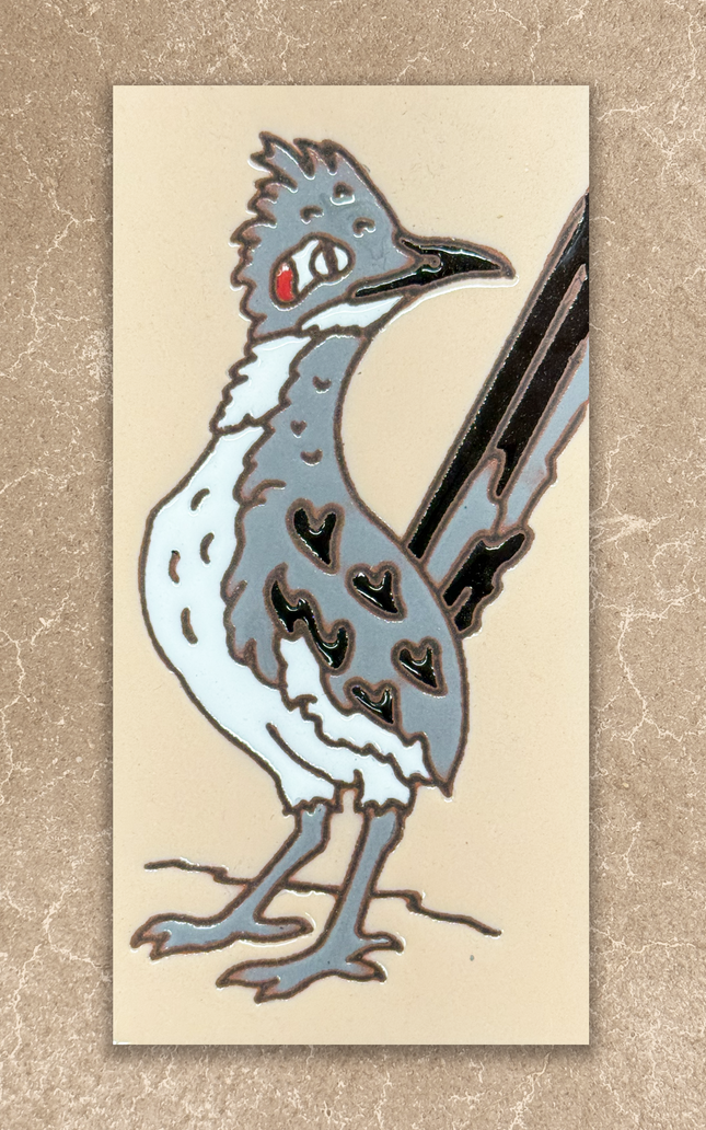 Illustration of a bird with a beige background