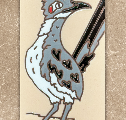 Illustration of a bird with a beige background