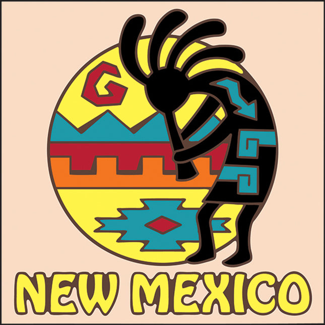 New Mexico Souvenir Ceramic Tile Trivet with Kokopelli - Ceramic Tile Trivet Art Gift | Travel Gift | Loose Ceramic Tile
