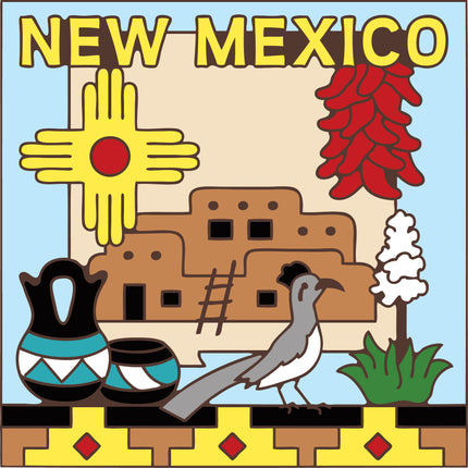 New Mexico Icons Tile