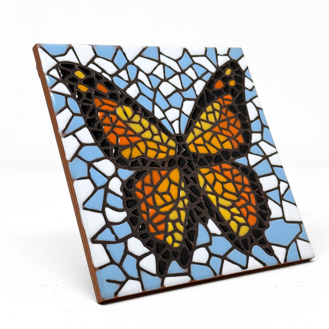 Mosaic Butterfly - Ceramic Tile Art Gift for Nature Lovers - Southwest Garden Gift