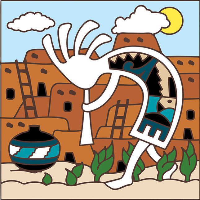 Pueblo Kokopelli Tile Southwestern Tile Trivet 