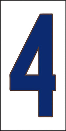 Cobalt Blue on White House Number Tiles