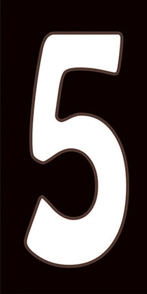 White on Black House Number Tiles