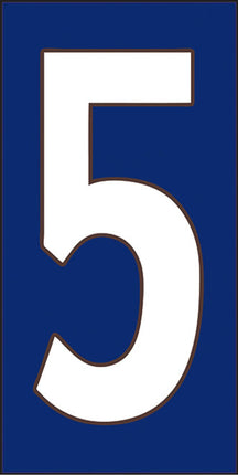 White on Cobalt Blue House Number Tiles
