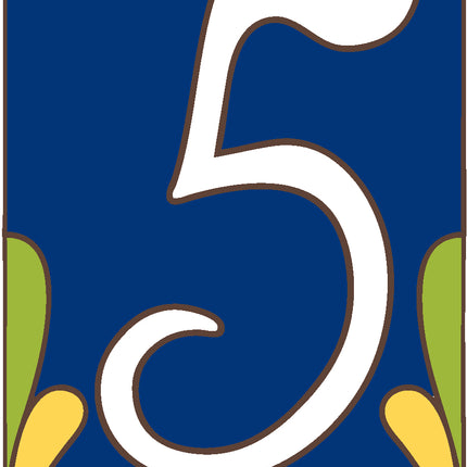 Cobalt Blue Talavera Tile House Numbers (TC)
