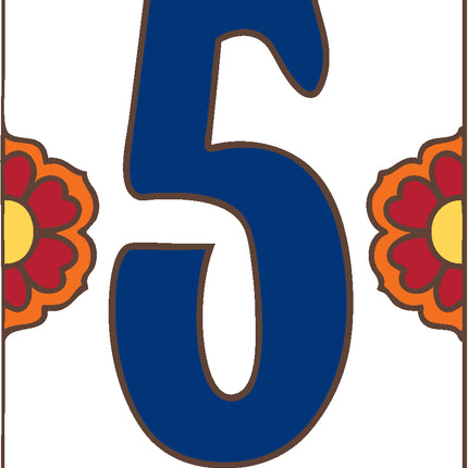 White Talavera Tile House Numbers